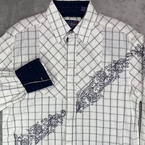 ENGLISH LAUNDRY Shirt Mens Medium Christopher Wicks Long Sleeve Flip Cuff Floral